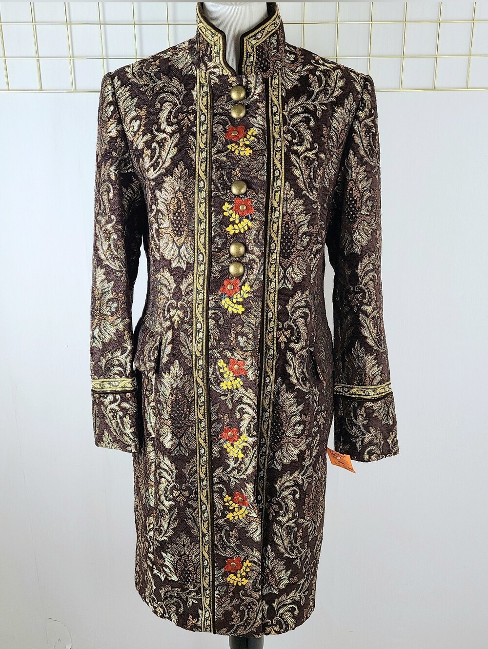 NWT Kenzie Ornate Embroidered Ornate Y2K Vintage Tapestry Coat